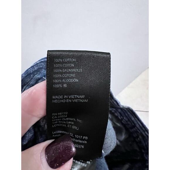 Urban Outfitters Bdg Blue Acid Washed High Rise Baggy Wide Leg Corduroy Pants 29 - Picture 6 of 8